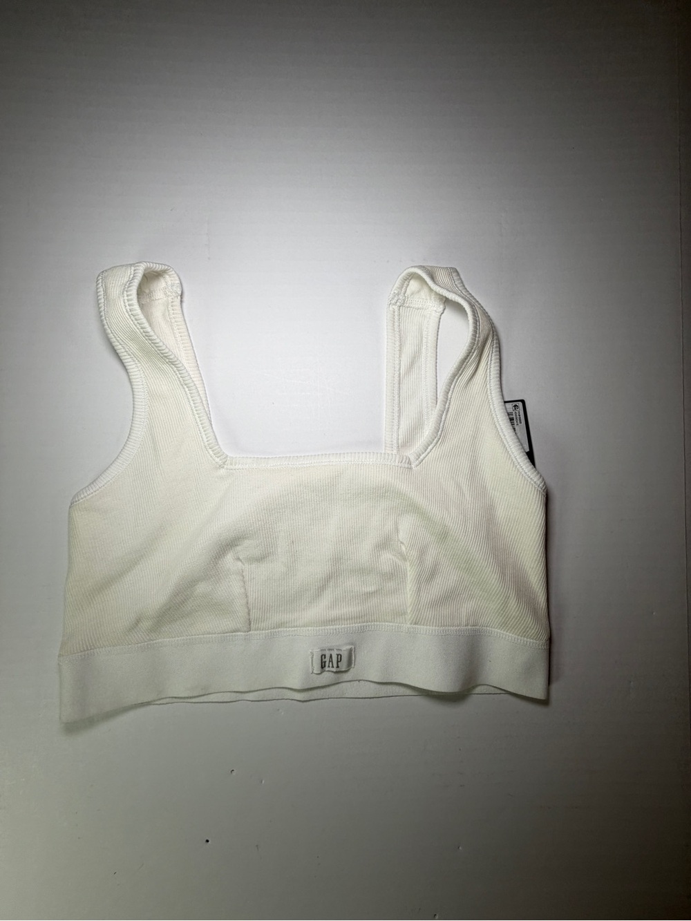 GAP Cream Ribbed Stretch Bralette sports bra